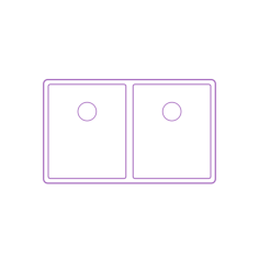 Fixtures Kitchen Sinks Ikea Norrsjon Double Bowl Top Mount Kitchen Sink Line Art Svg Vector, Free Vectors File